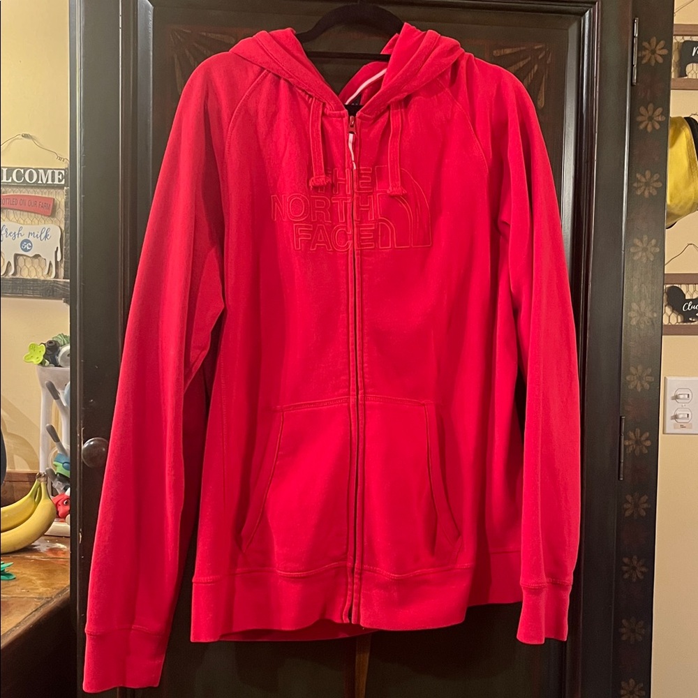 The North Face Bold Red Zip-Up Hoodie